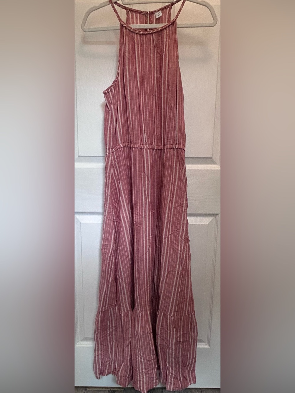 Old Navy Rose-Mauve Striped Maxi Dress